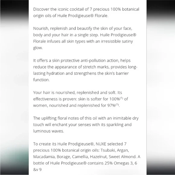 Nuxe Huile Prodigeuse Florale Multi Purpose Oil bought in Europe in June 3.3 oz - Picture 2 of 5